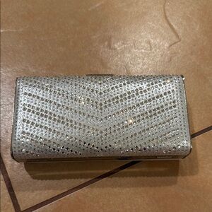 Glamorous Silver Rhinestone Wristlet
